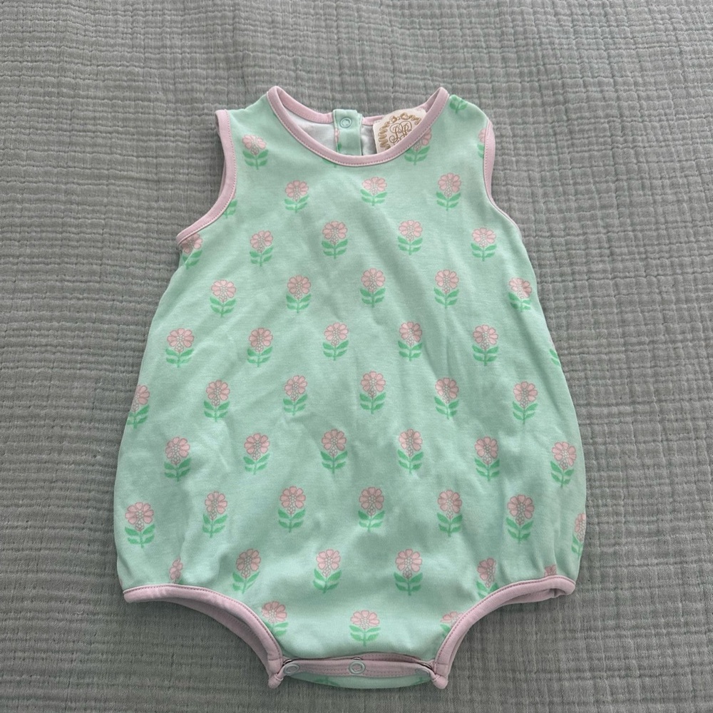 The Beaufort Bonnet Company Mint Green Floral One Piece